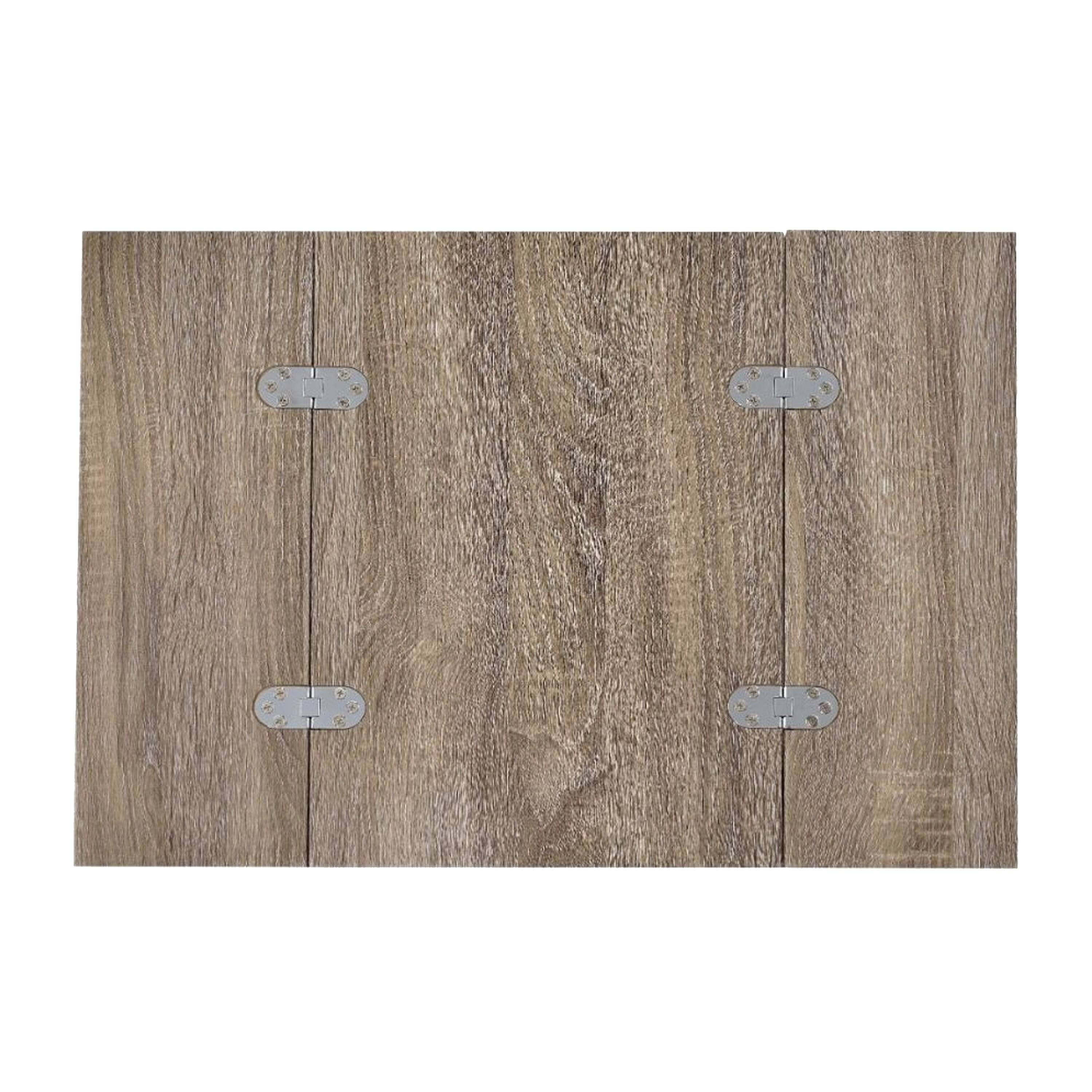 Alt View 3. Manhattan Lane - Vogue Side Table, Weathered Oak & Chrome - Oak & Chrome.