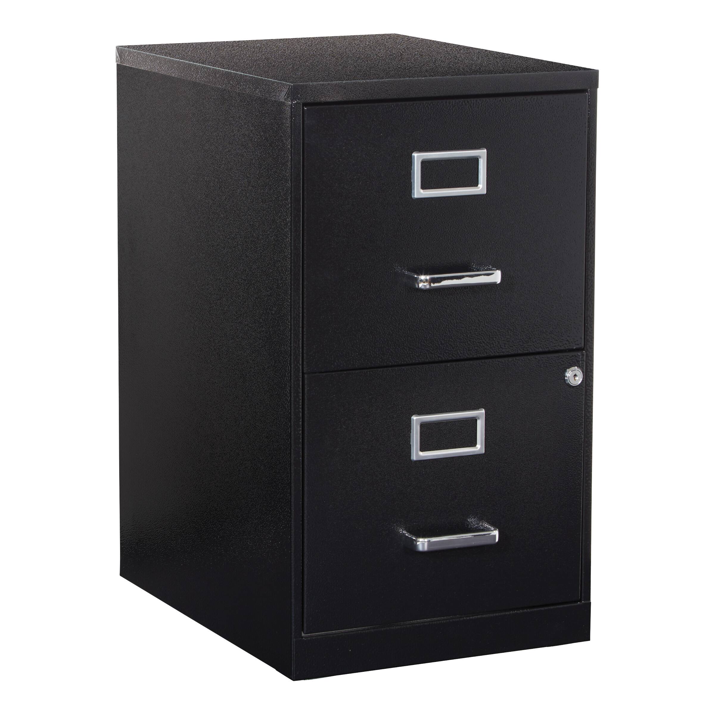 Alt View 11. OSP Home Furnishings - 2 Drawer Locking Metal File Cabinet - Black.