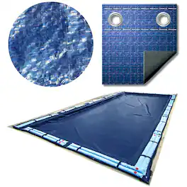 Swimline - 20 x 40 Ft Winter Rectangular InGround Swimming Pool Cover (Cover Only) - Blue