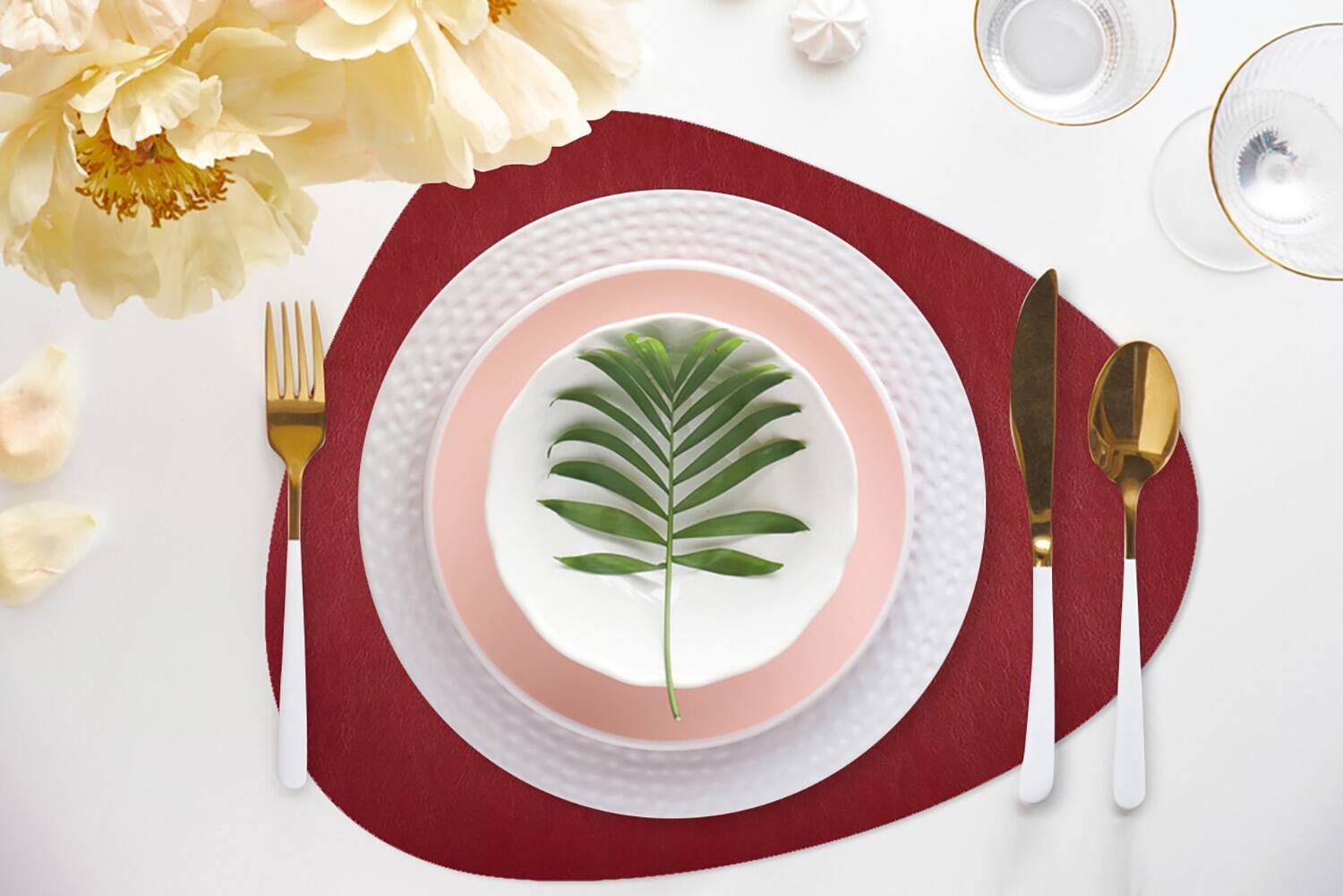 Alt View 1. Frieling - Davanti by  Mattola Placemats, Set of 6, Earth Red - Earth Red.