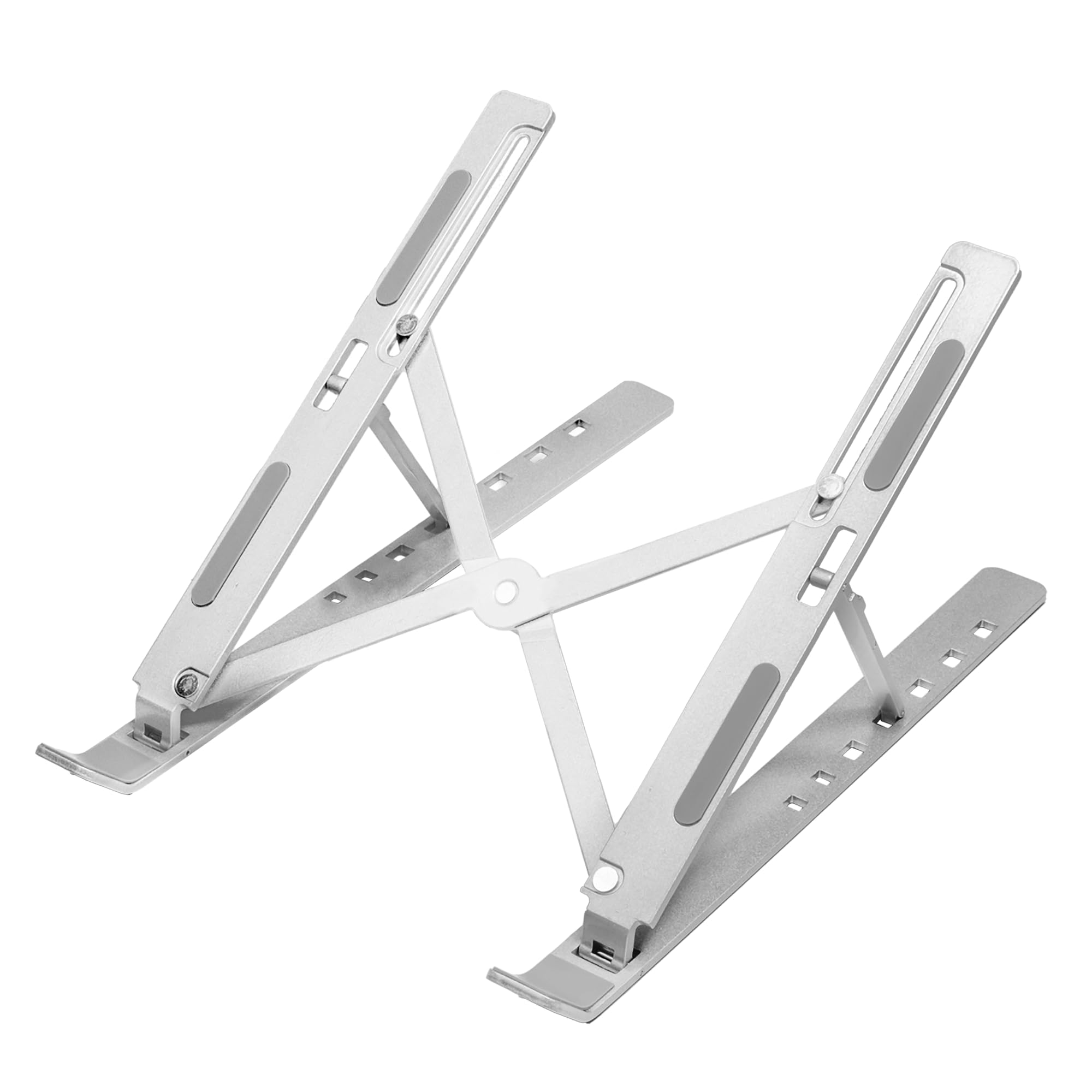 Angle. HongFei - Stand and Mount Compatible with ASUS ROG Strix Scar 17 (G733) - Compact QuickSwitch Stand, Portable Multi Angle Viewing - Metallic Silver.