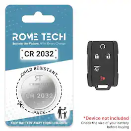 RomeTech - Replacement Battery for Key Fob - GMC Yukon 2015-2020 2 Pack