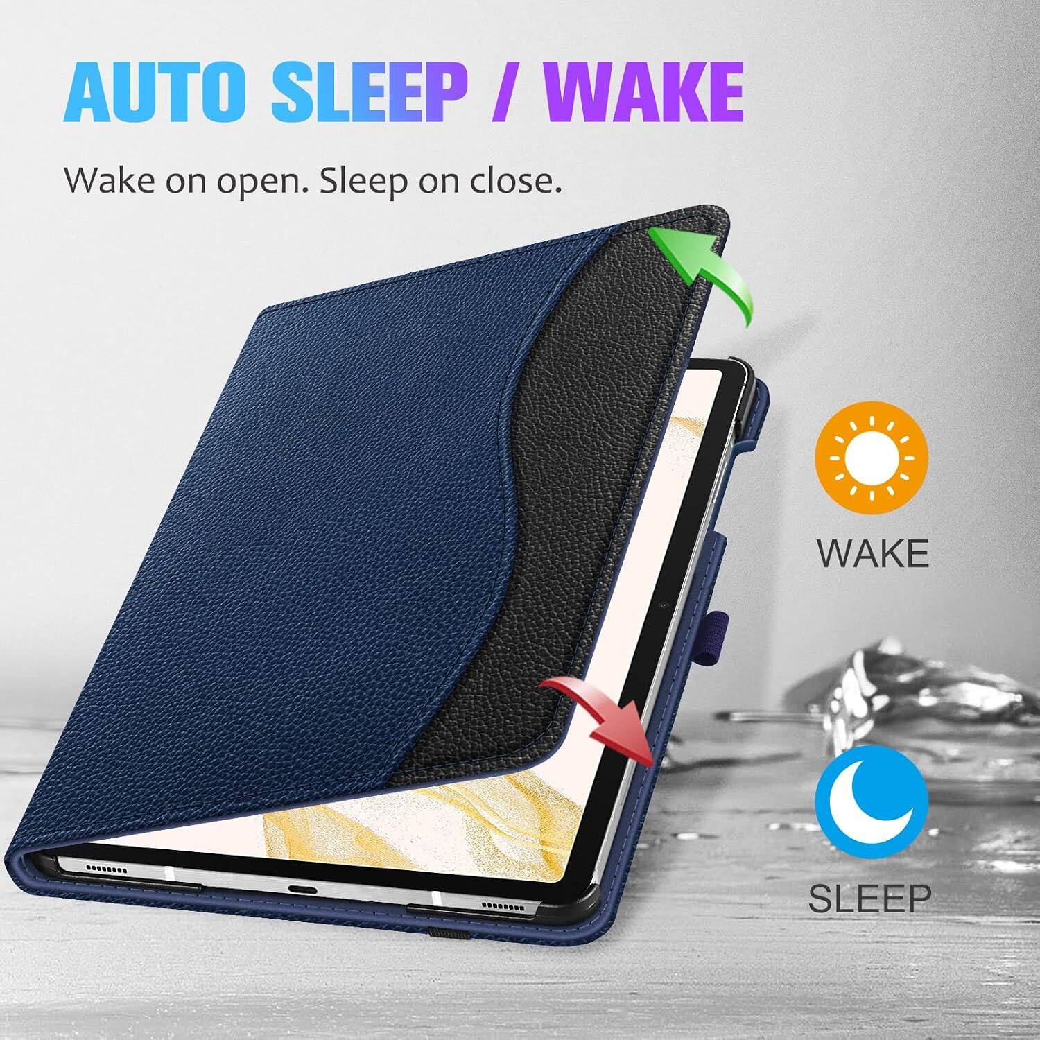 AUTO SLEEP / WAKE  
Wake on open. Sleep on close.  

WAKE  
SLEEP