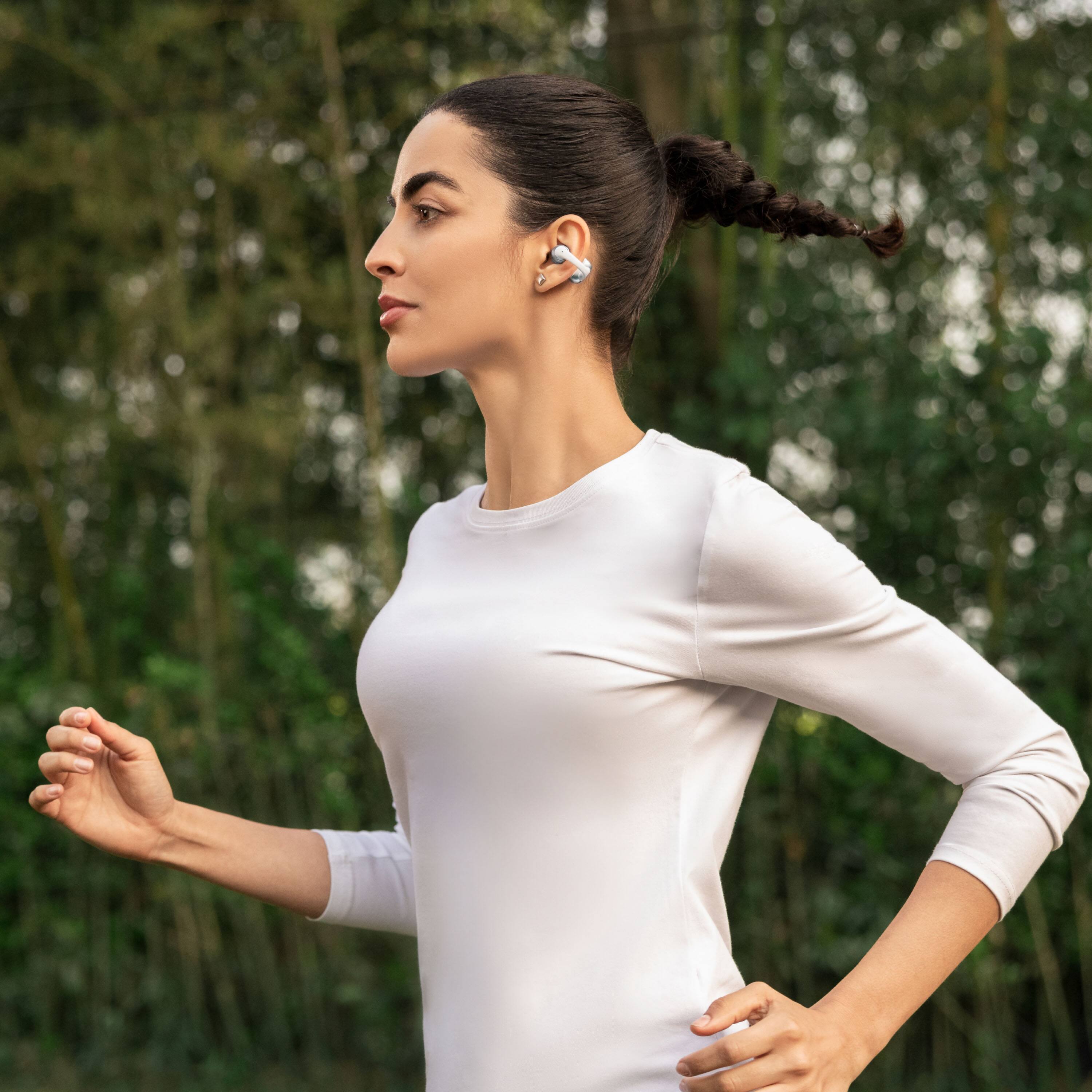 Alt View 5. Shokz - OpenDots 2 Open-Ear Clip-On True Wireless Bluetooth Earbuds - Gray.