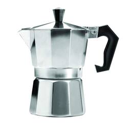 Dapper Styles - Classic Stovetop Espresso And Coffee Maker Moka Pot For Italian Cuban Cafe Brewing Greca Cafeteras 6 Cups - Silver-6 Cup + Frother