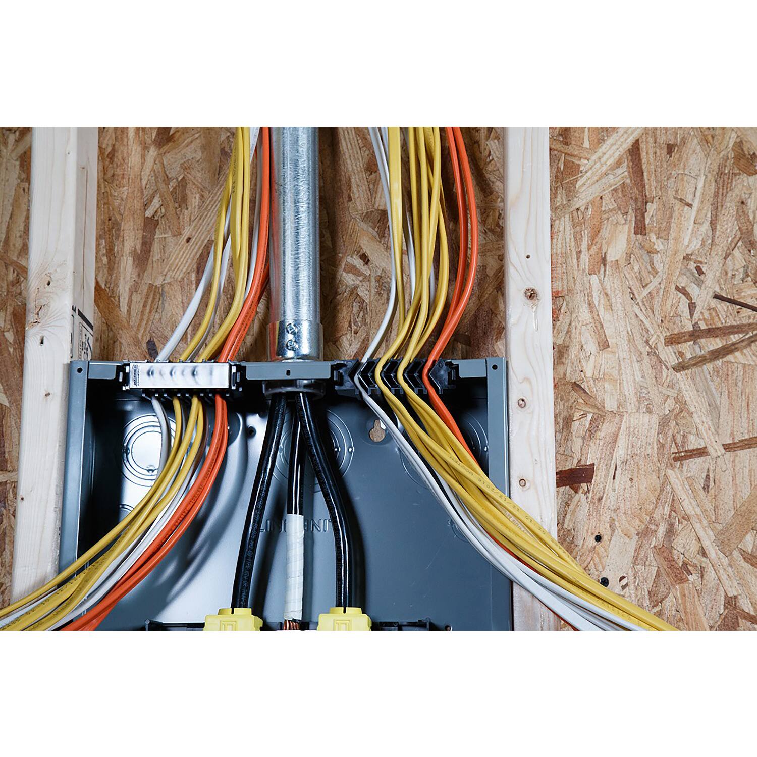 Angle. Square D - Square D HomeLine 200 amps 120/240 V 30 space 60 circuits Wall Mount Load Center Main Breaker Kit.