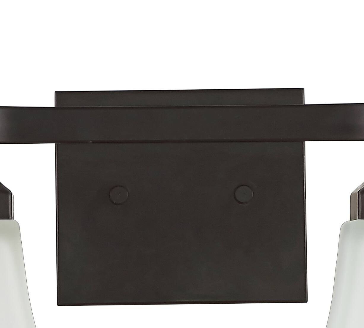 Alt View 5. Jonathan Y - Staunton 5" 1-Light Farmhouse Cottage Metal LED Vanity Light with Frosted Glass Shade, Oil Rubbed Bronze - Oil Rubbed Bronze.