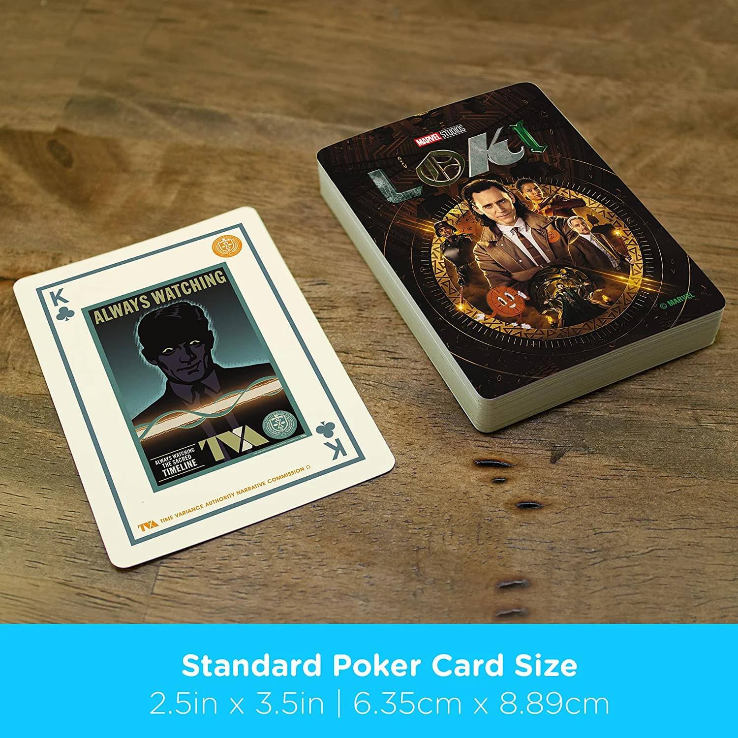 MARVEL STUDIOS  
ALWAYS WATCHING  
TIME VARIANCE AUTHORITY HISTORIC COMMISSION  
Standard Poker Card Size  
2.5in x 3.5in | 6.35cm x 8.89cm
