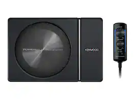 Kenwood - Compact 8" Subwoofer with Enclosure and integrated 250W Amplifier - Black