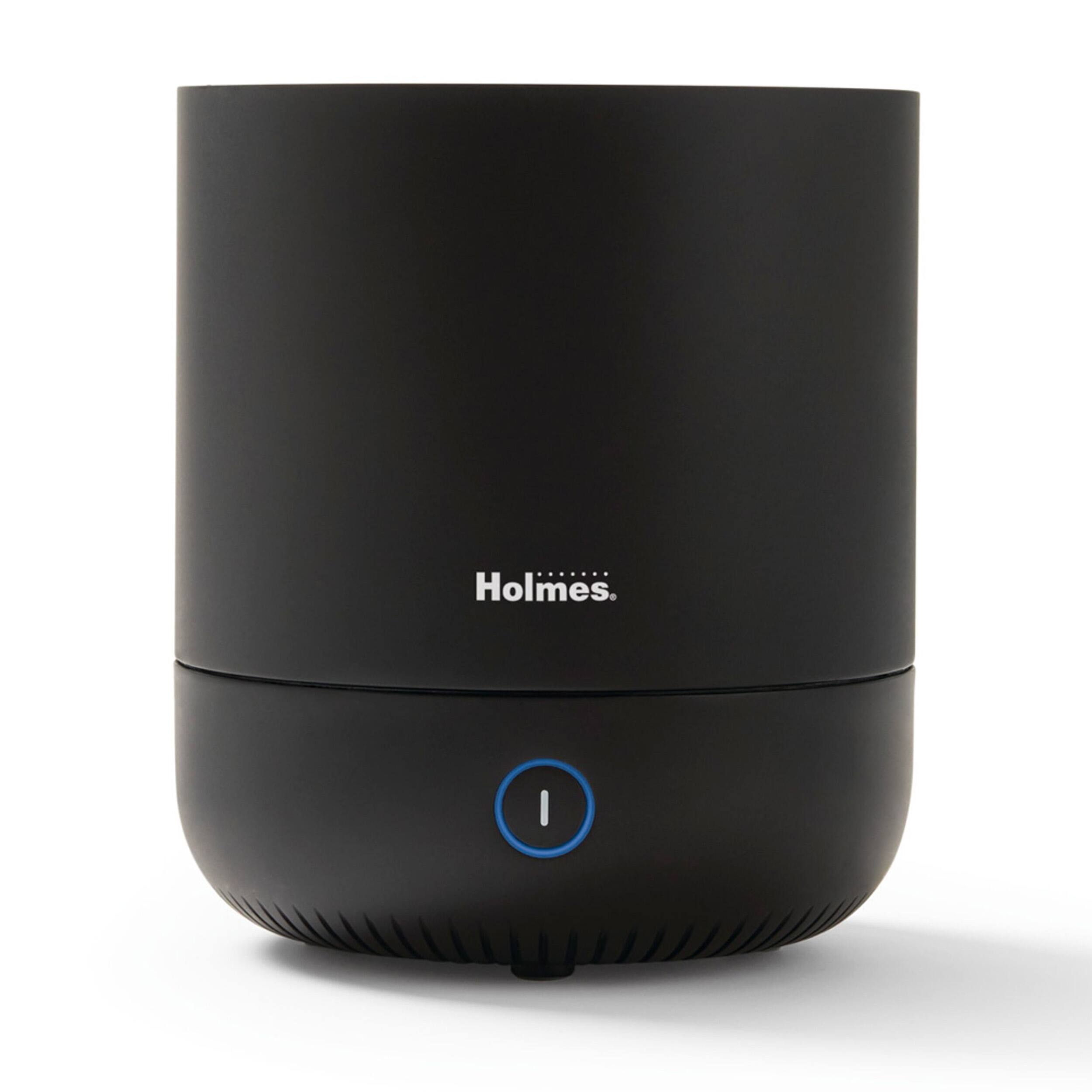 Front. Holmes - Holmes Ultrasonic 0.36 Gallon Cool Mist Top Fill Antimicrobial Humidifier in Black - Black.
