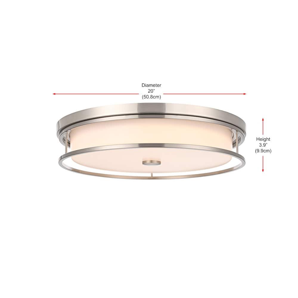 Living District - Kolson 20 Inch Led Flush Mount In - Polished Nickel price history on PriceWatchPro