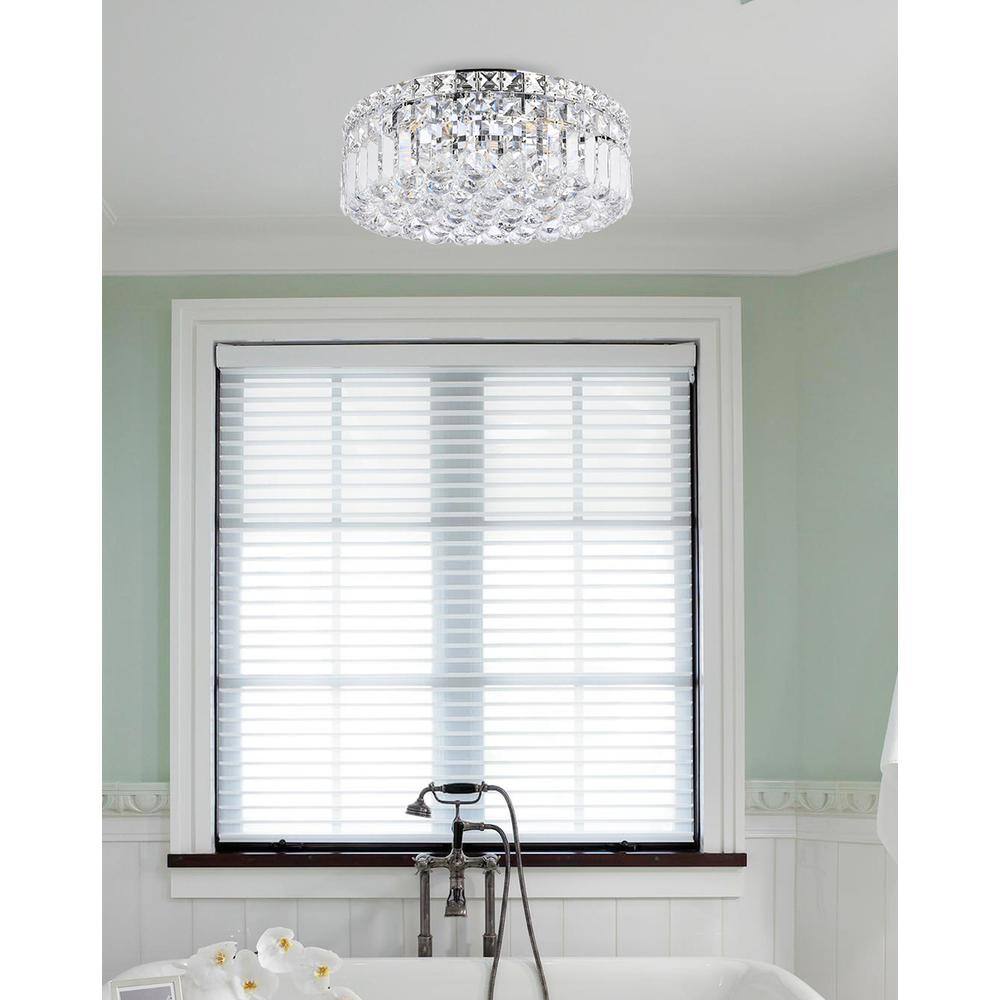 Alt View 3. Elegant Lighting - Maxime 5 light Chrome Flush Mount Clear Royal Cut Crystal - Chrome.
