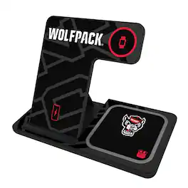 Keyscaper - NC State Wolfpack Three-in-One Charging Station - Black