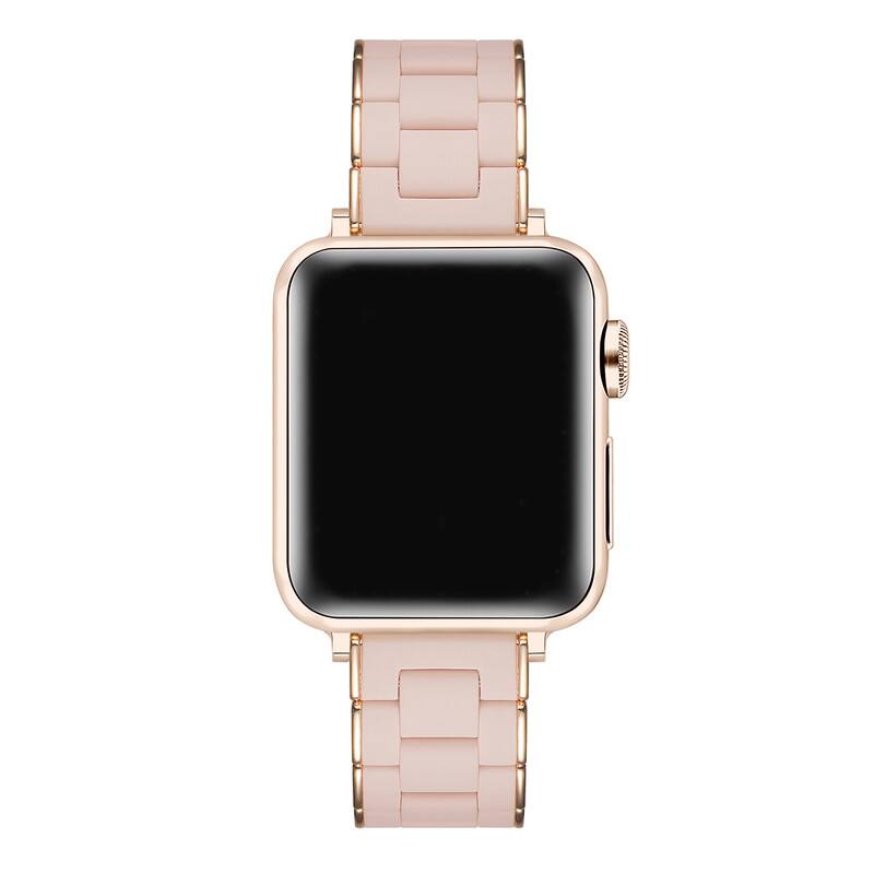 Back. Posh Tech - Orla Silicone and Metal Band for Apple Watch - Light Pink.