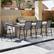Alt View 1. Gymax - Gymax 4PCS Outdoor Bar Stools 29'' Fabric Bar Height Stools w/ Armrests & Footrest Gray - Gray.