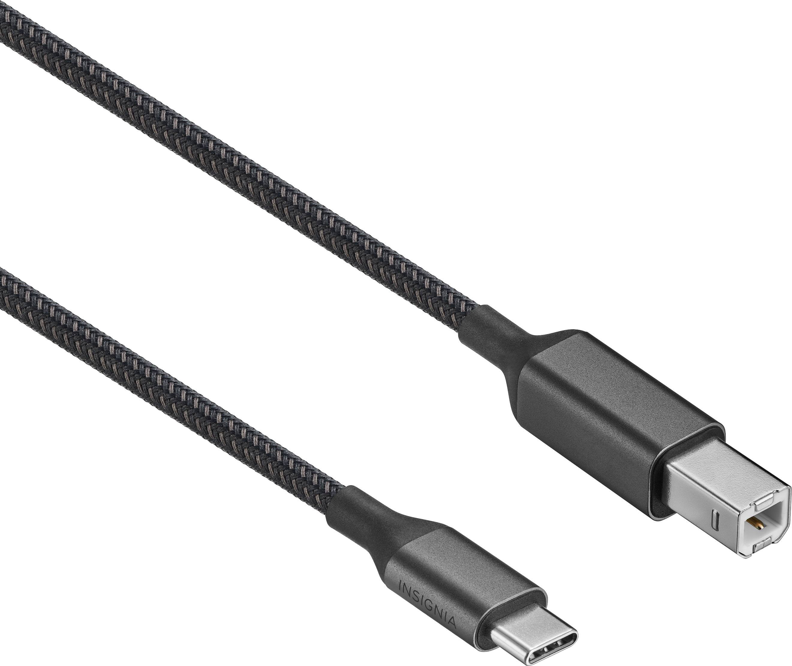 Alt View 13. Insignia™ - 6-Foot USB-C to USB-B Printer Cable - Black.