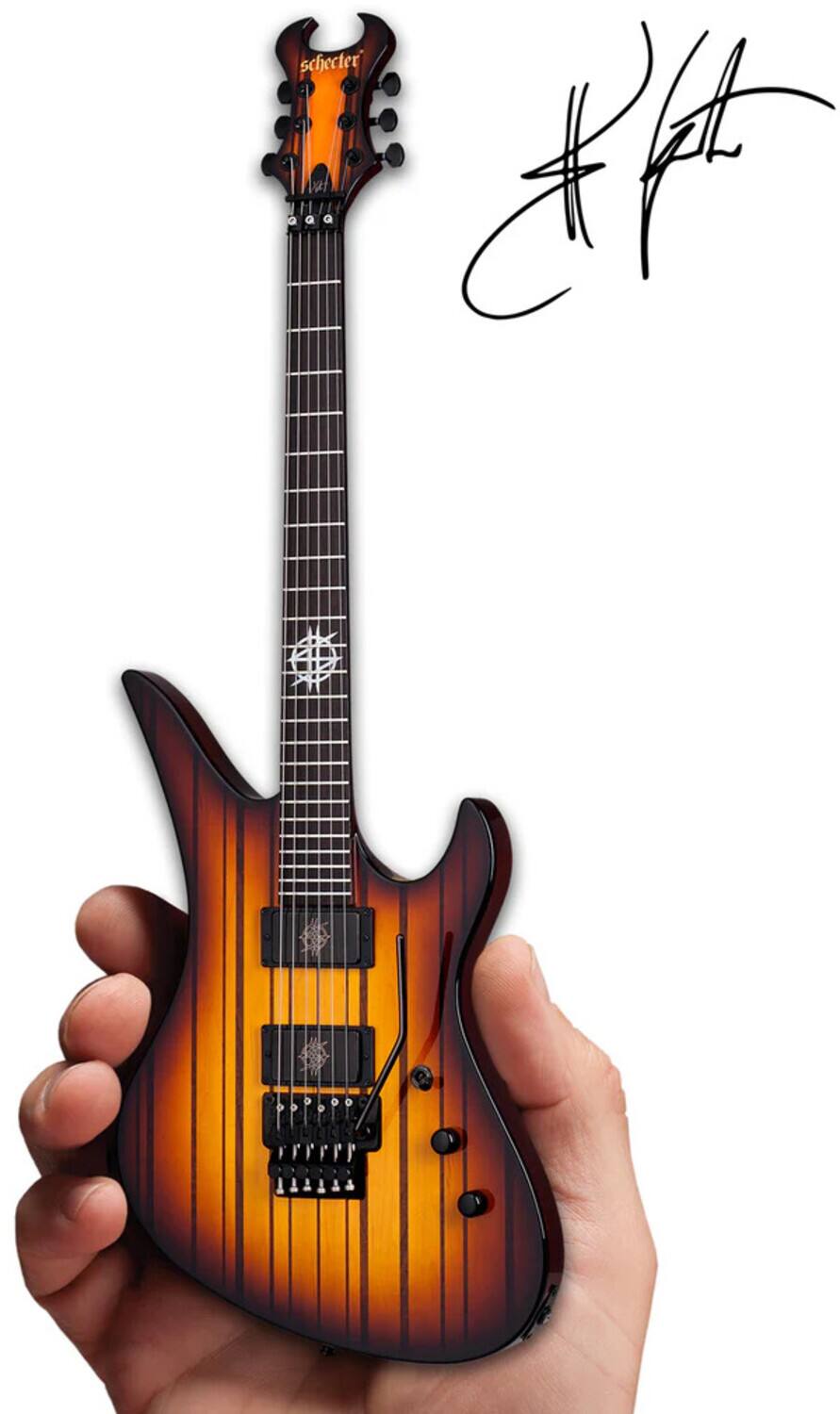 Alt View 1. Axe Heaven - Avenged Sevenfold - Axe Heaven Synyster Gates FR USA Signiture Schecter Sunburst Mini Guitar SG-662  - COLLECTIBLES - Multicolor.