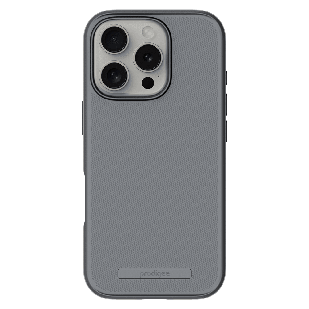 Front. Prodigee - Solid MagSafe Case for Apple iPhone 16 Pro Max - Grey.