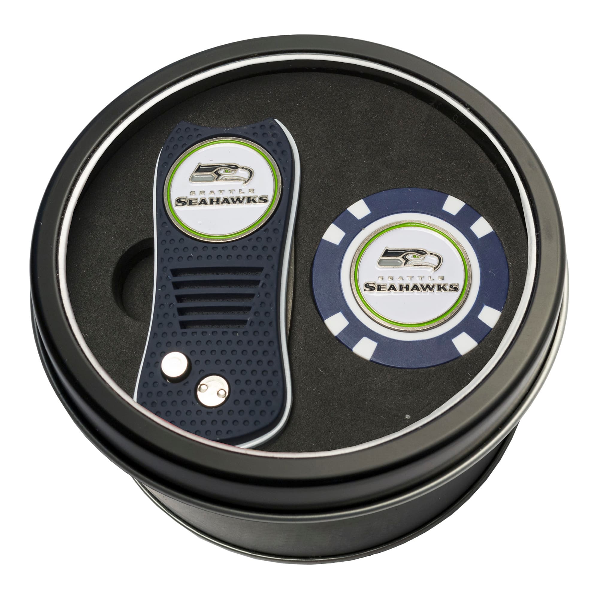 Team Golf - Seattle Seahawks Switch Chip Golf Tin Set - Multicolor