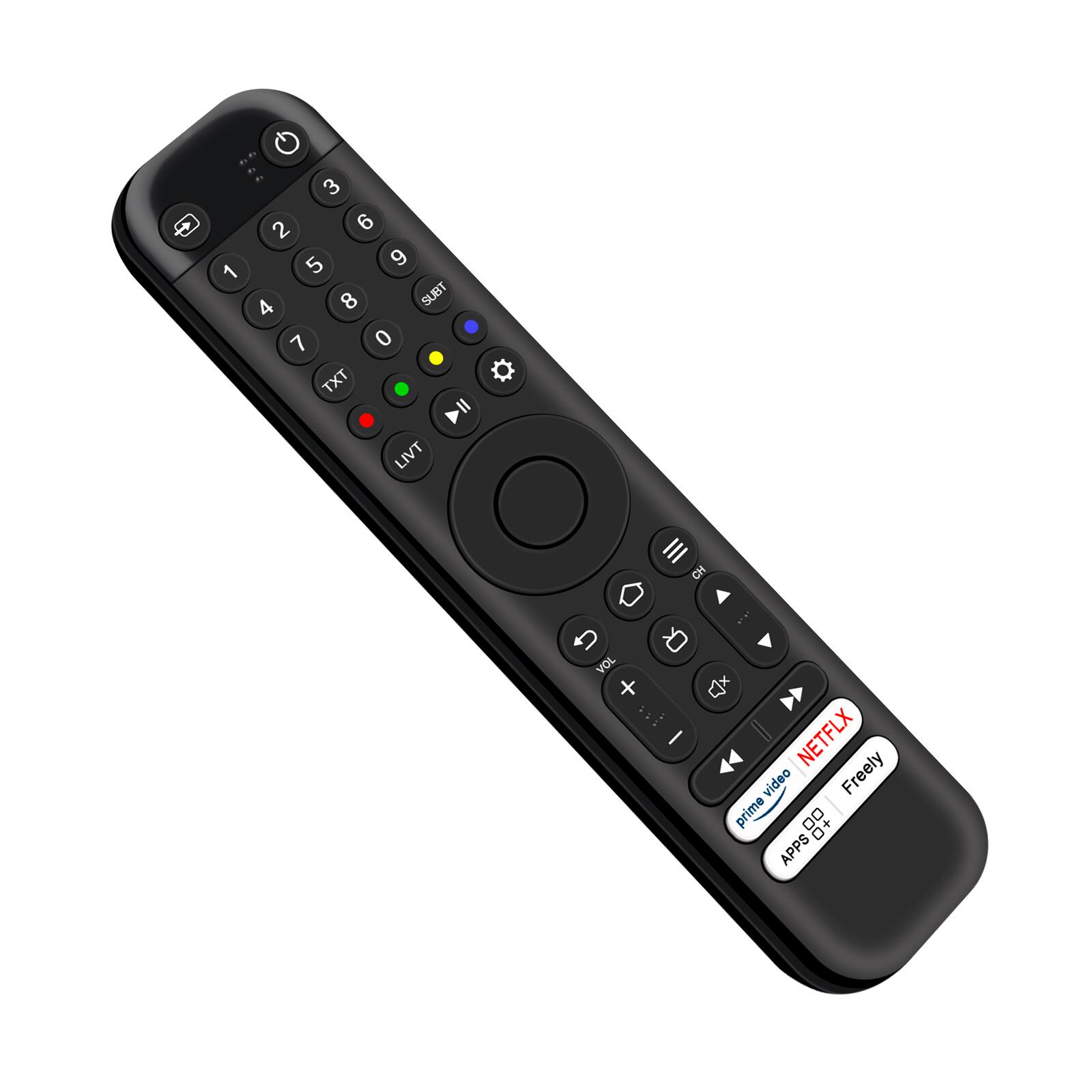 3 2 6 5 9 1 4 8 SUBT 7 0 TXT // LIVT  
CH  
VOL  
I  
"video NETFLX Freely prime DO +0 APPS