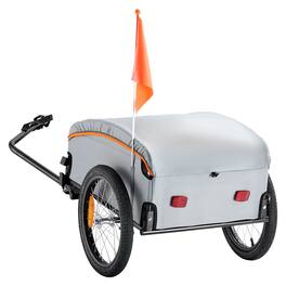 Loheer - Heavy Duty Bike Cargo Trailer Foldable Bicycle Wagon Cart Universal Hitch Compact Storage Bike Cart