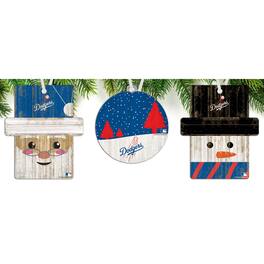 Fan Creations - Los Angeles Dodgers 3-Pack Ornament Set - Multicolor