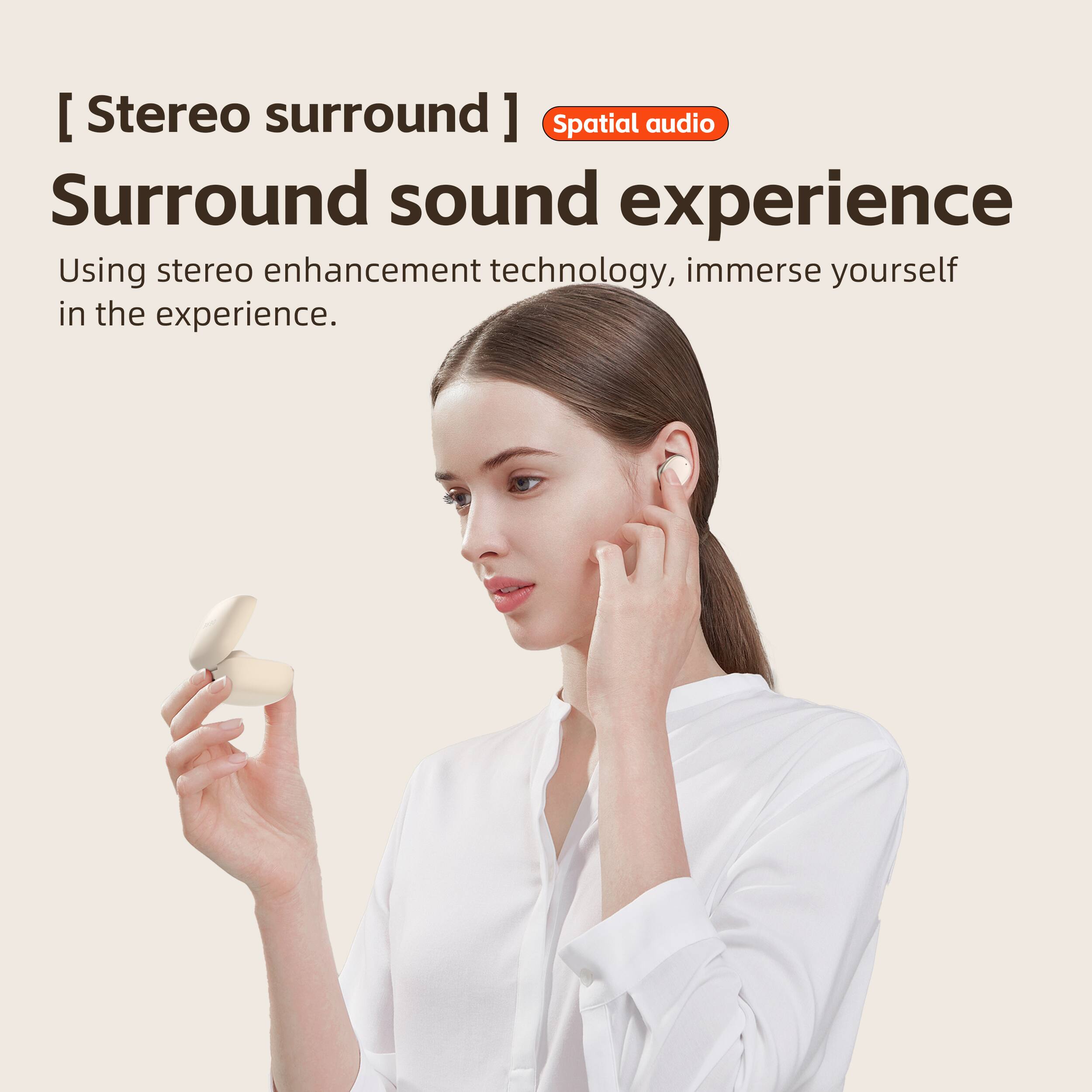 [Stereo surround] Spatial audio  
Surround sound experience  
Using stereo enhancement technology, immerse yourself in the experience.