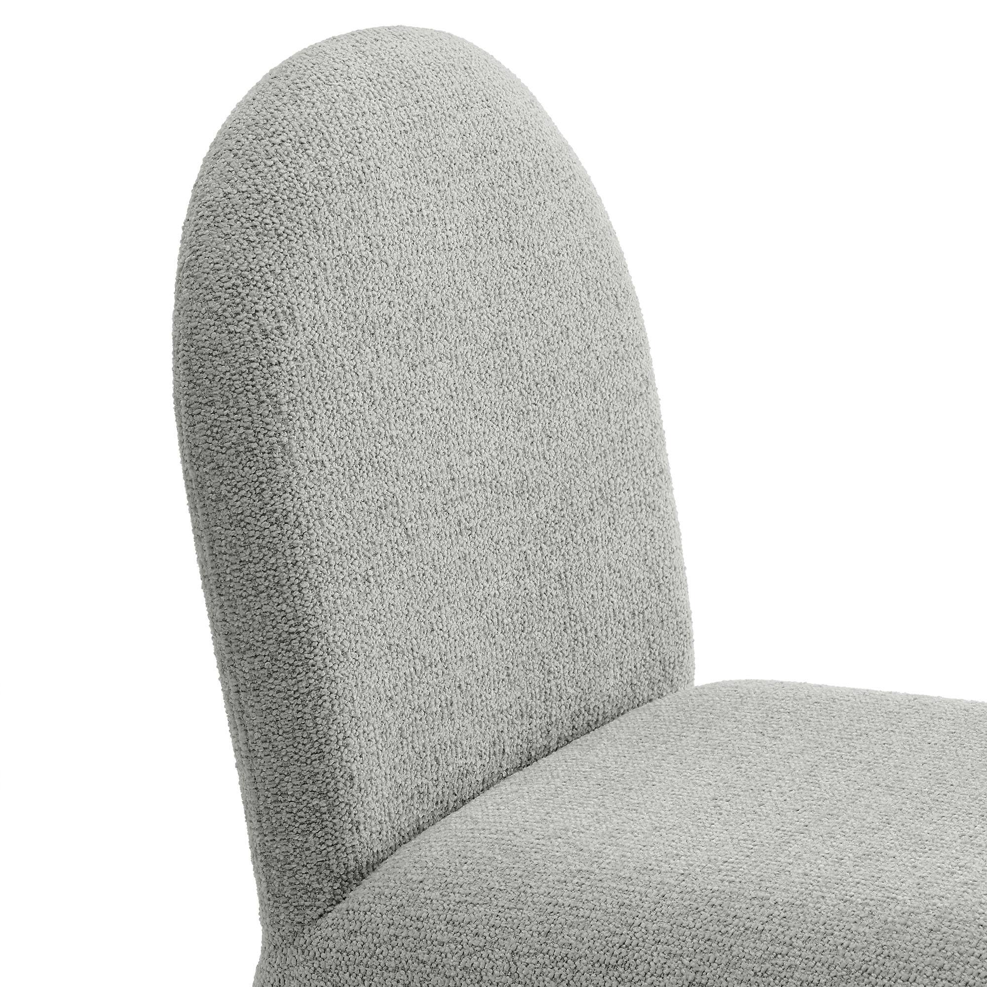 Alt View 4. Modway - Junia Boucle Upholstered Arch Armless Dining Chair by Modway - Gray.