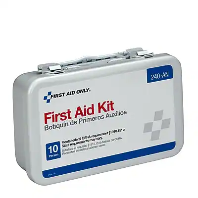 First Aid Only Unitized Metal First Aid Kit 10 People 65 Pieces White first-aid-only-unitized-metal-first-aid-kit-10-people-65-pieces-white