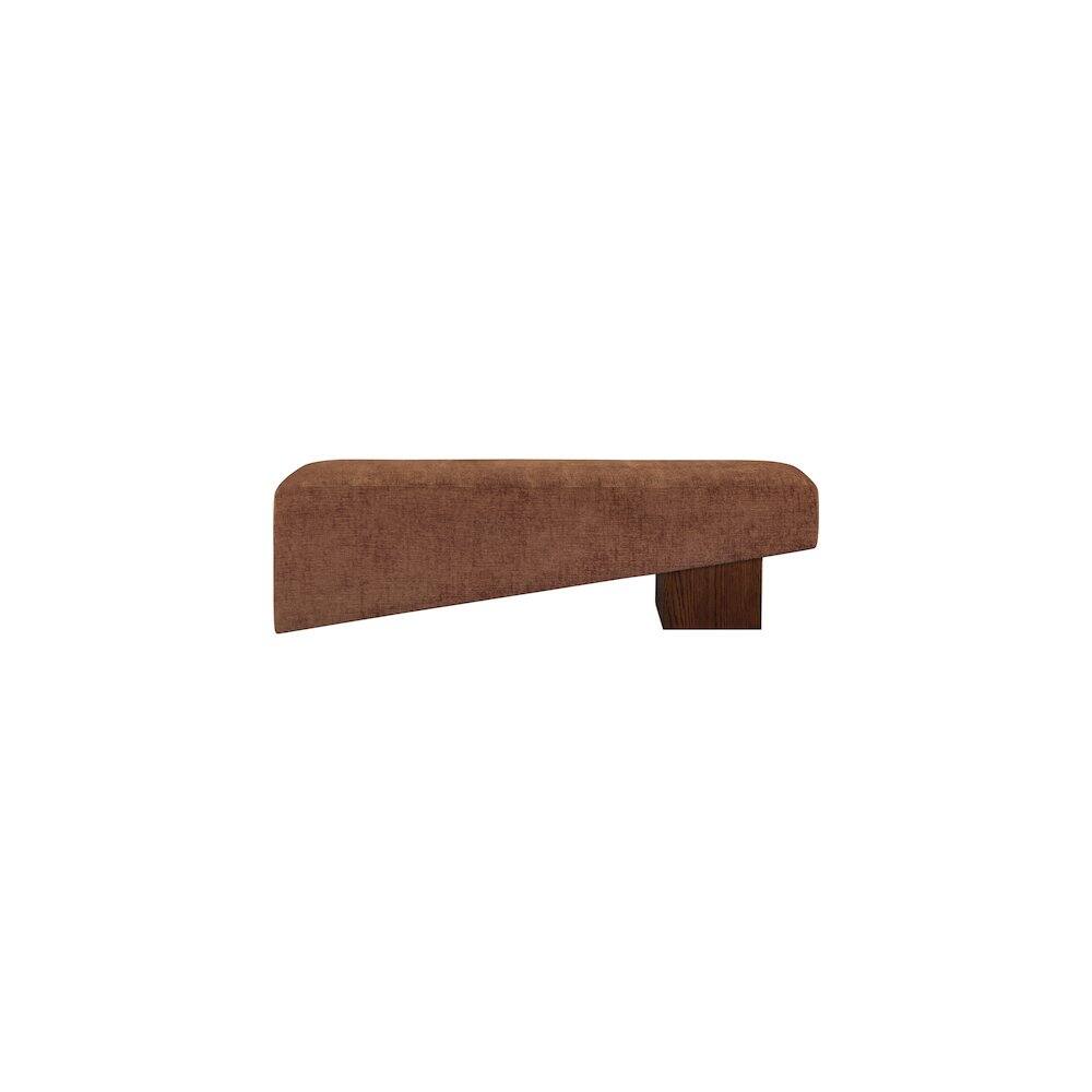 Alt View 2. Meridian Furniture - Alora Cognac Fabric Bench - Brown.