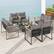 Alt View 4. Costway - 8 PCS Patio Furniture Set PE Rattan Conversation Sofa Set with Thick Cushions - Gray.