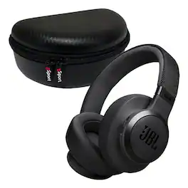 JBL - LIVE 770NC Wireless Over Ear Noise Cancelling Headphone Bundle with gSport Case - Black