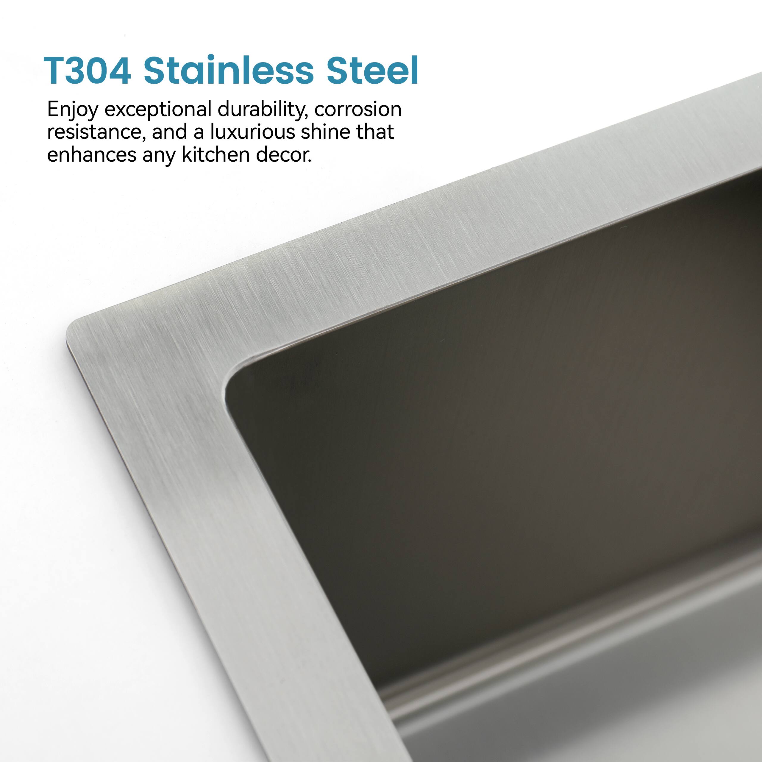T304 Stainless Steel

Enjoy exceptional durability, corrosion resistance, and a luxurious shine that enhances any kitchen decor.