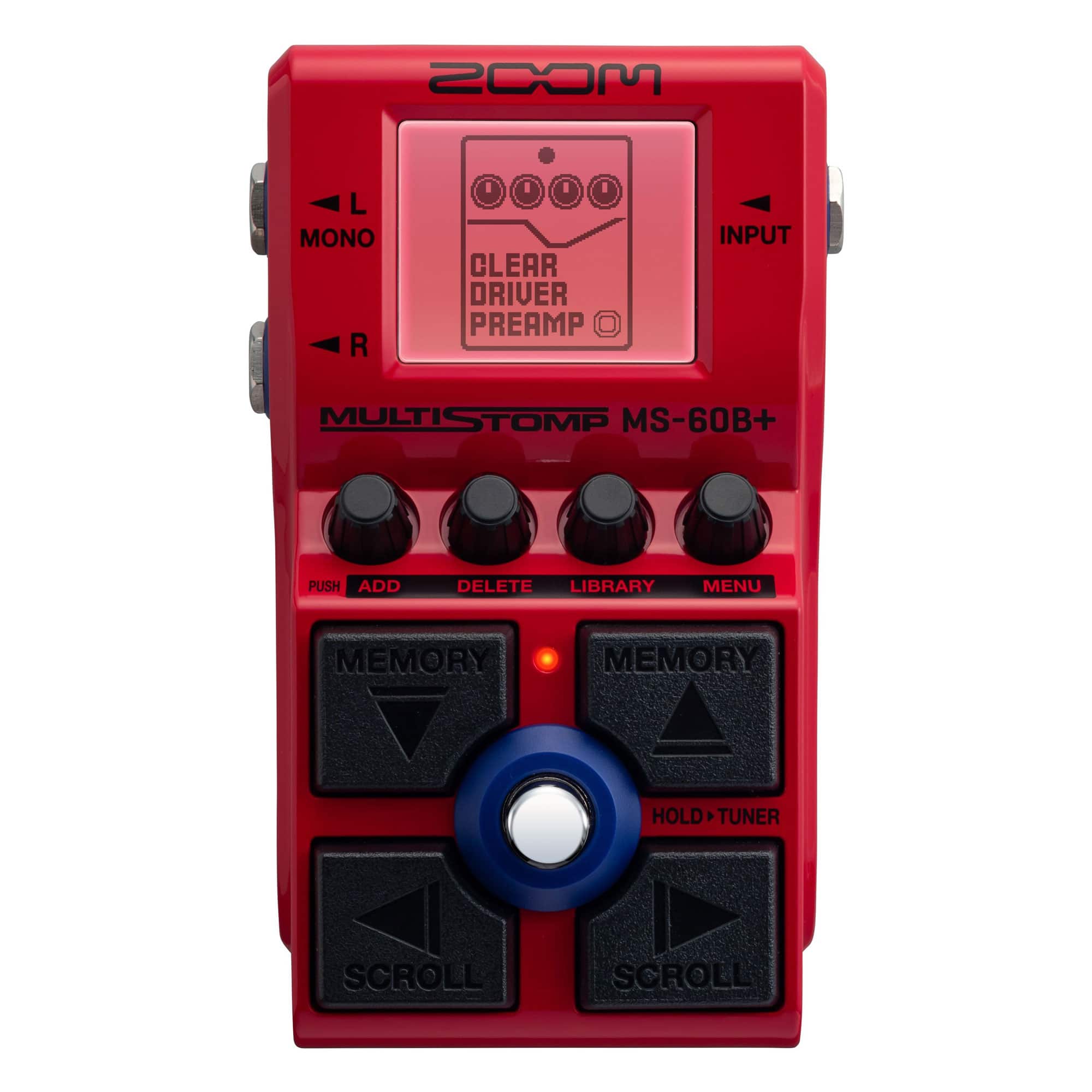 Zoom - MS-60B+ MultiStomp Multi-FX Bass Pedal - Red