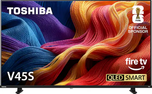 TOSHIBA GO FIFA OFFICIAL SPONSOR V45S fire tv QLED SMART