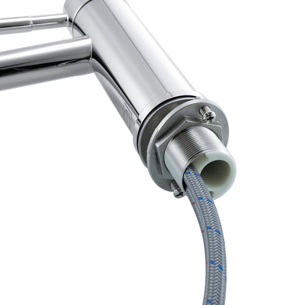 Angle. Elegant Kitchen and Bath - Victor Single Hole Single Handle Bathroom Faucet in Chrome - Chrome.