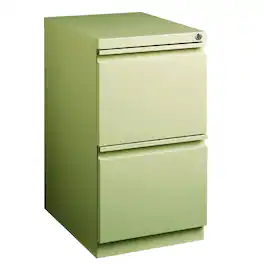 Hirsh - 20" Deep Mobile Pedestal File Cabinet 2 Drawer File-File, Putty - Clear