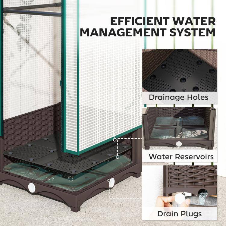 EFFICIENT WATER MANAGEMENT SYSTEM

- Drainage Holes
- Water Reservoirs
- Drain Plugs