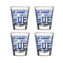 Logo Brands - Florida Gators 4-Pack 2oz. Shot Glass Set - Multicolor
