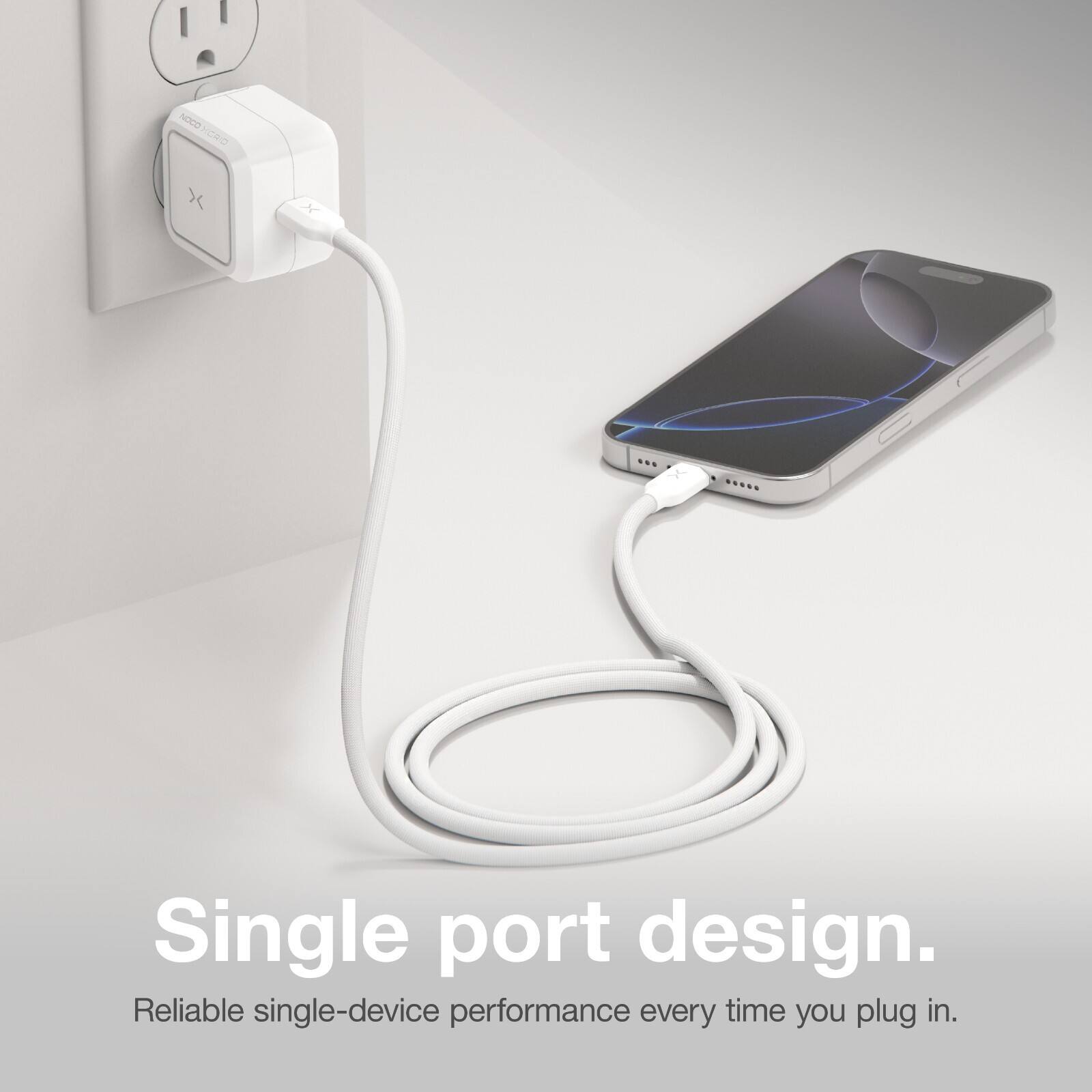 NOCO ORO Single port design. Reliable single-device performance every time you plug in.
