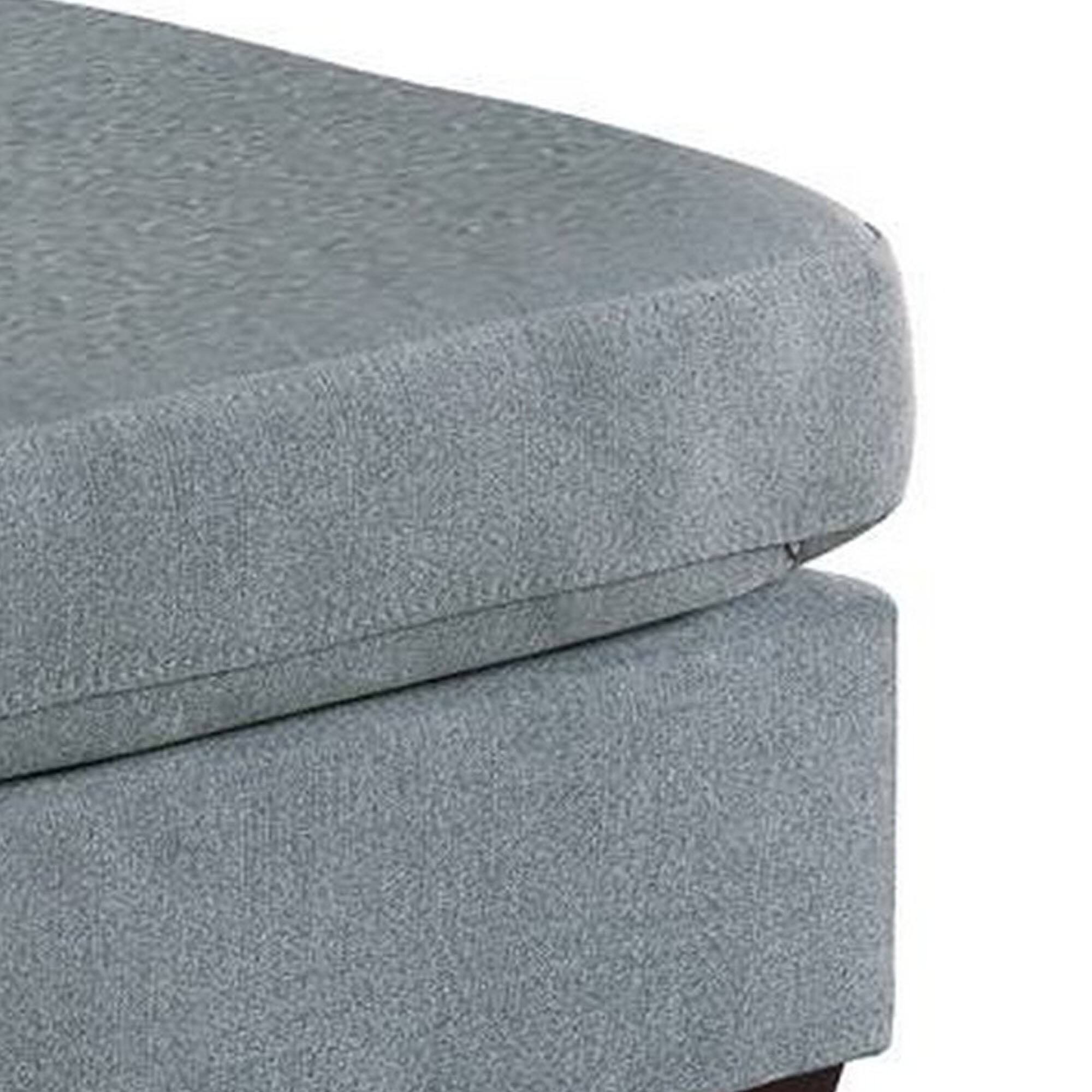 Alt View 2. Manhattan Lane - 32 Inch Modern Square Ottoman with Plush Foam Seating, Gray Linen Fabric - Gray.