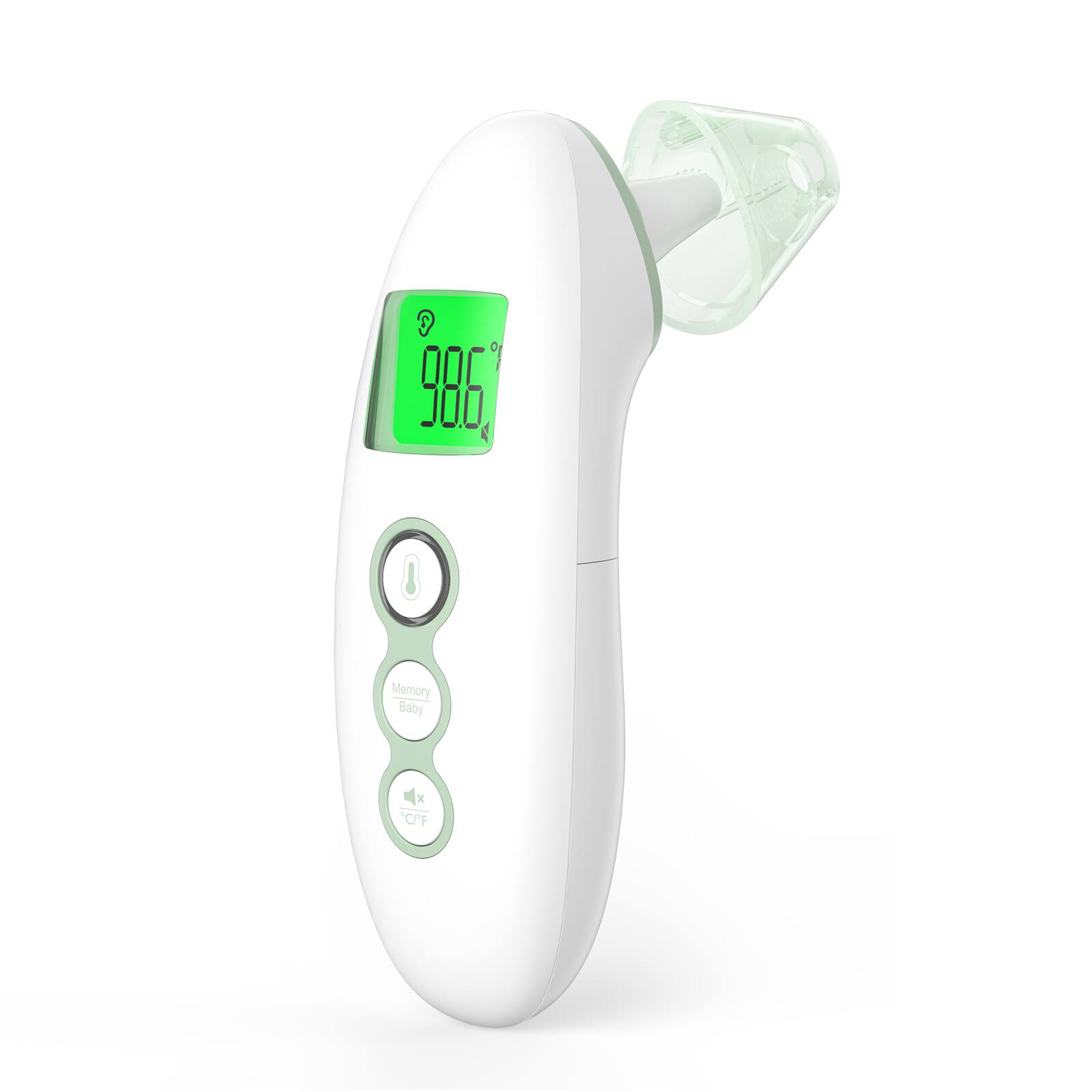 Momcozy - Non-Contact Forehead and Ear Thermometer - Green