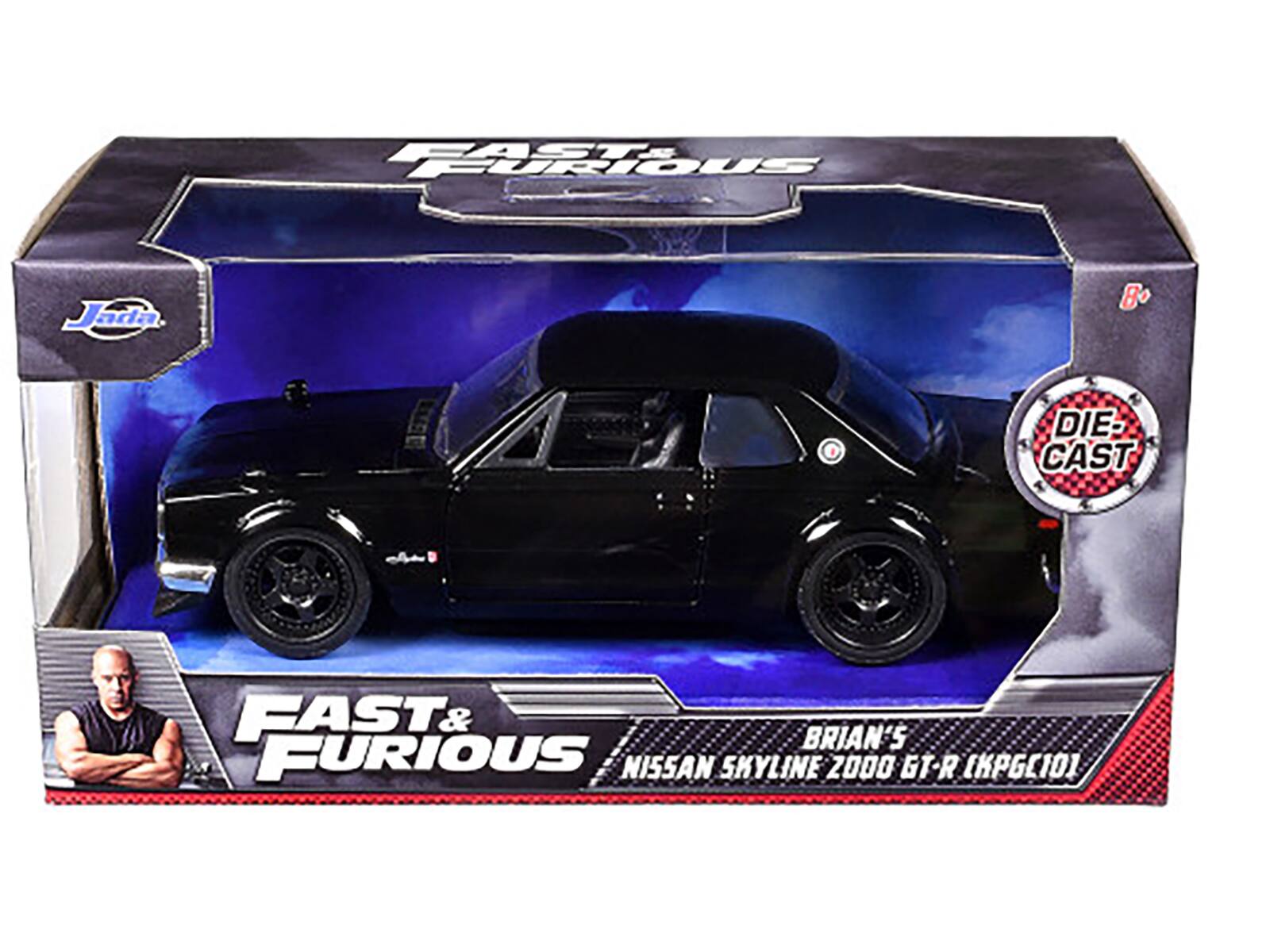 EAST CURIOUS Jada 80 O DIE-CAST FAST & FURIOUS BRIAN'S NISSAN SKYLINE 2000 GT-R [KPGC101]