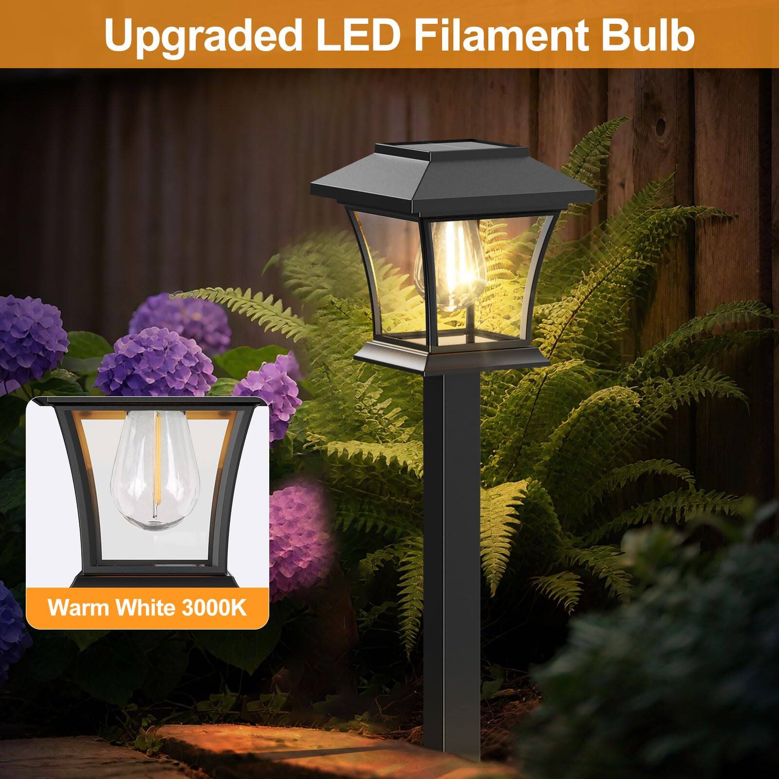 Upgraded LED Filament Bulb  
Warm White 3000K
