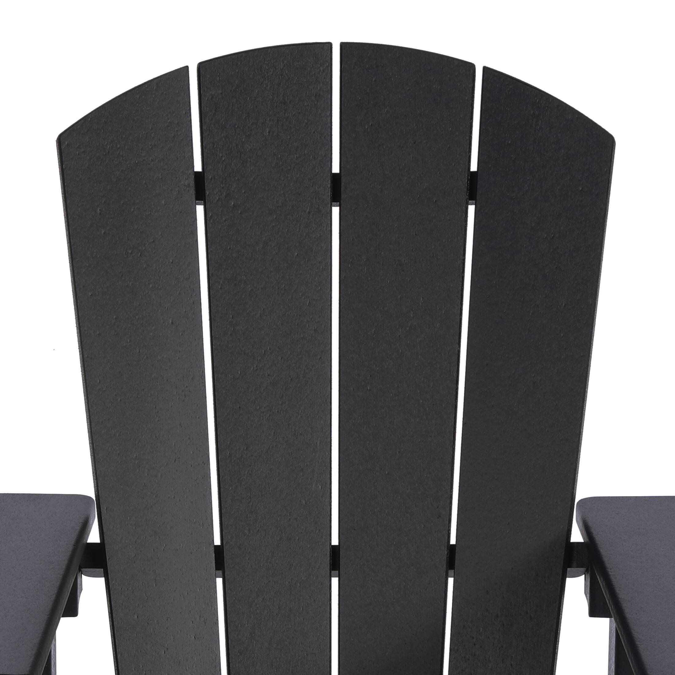 Alt View 4. WestinTrends - WestinTrends Malibu Kids Outdoor HDPE Adirondack Plastic Patio Chair - Black.