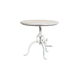 Carolina Chair & Table - Riley Adjustable Height Rustic Coffee Table - Whitewash - White