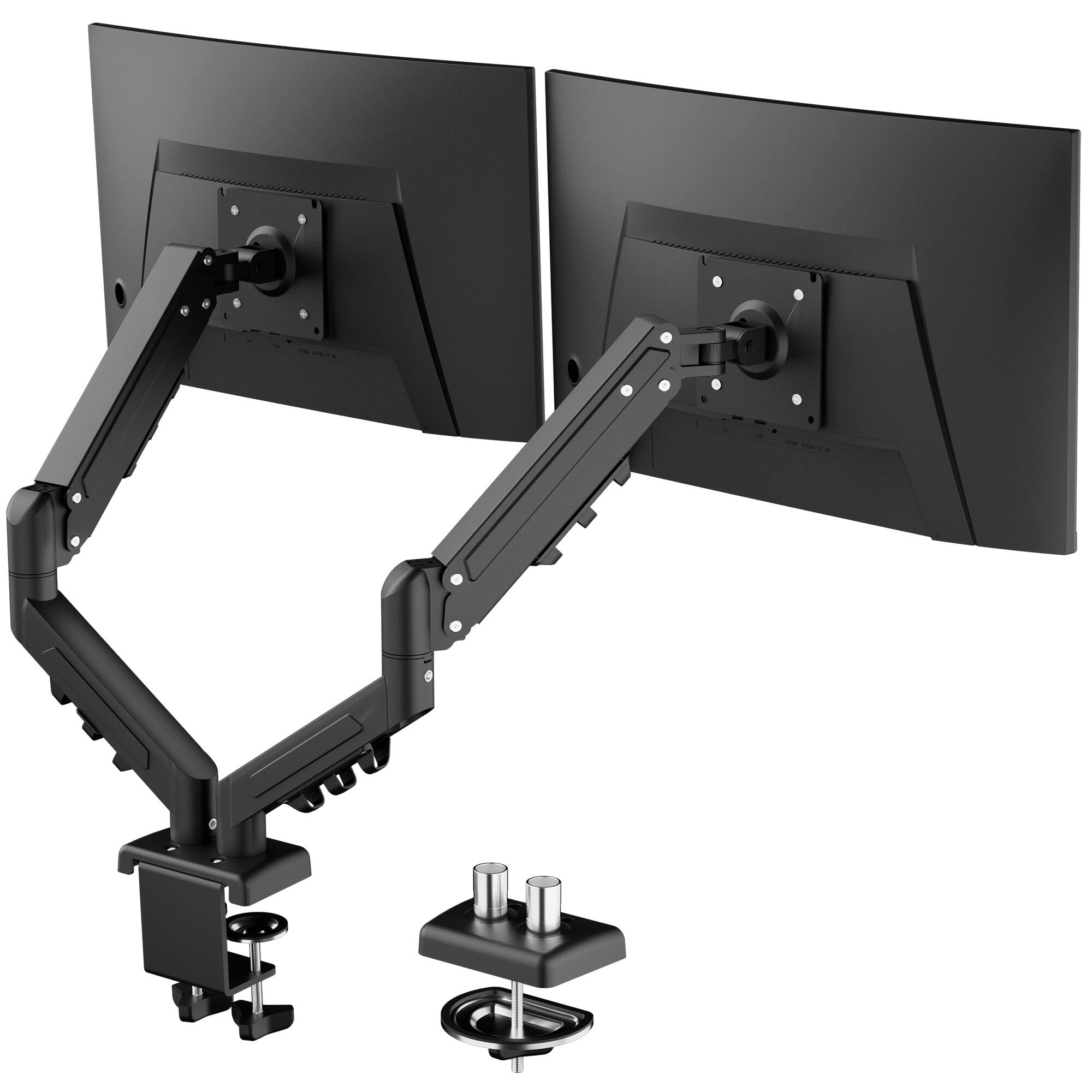 Alt View 8. FlexiSpot - MA1 Adjustable Dual Monitor Arm for 17"-32" Monitors - Black.