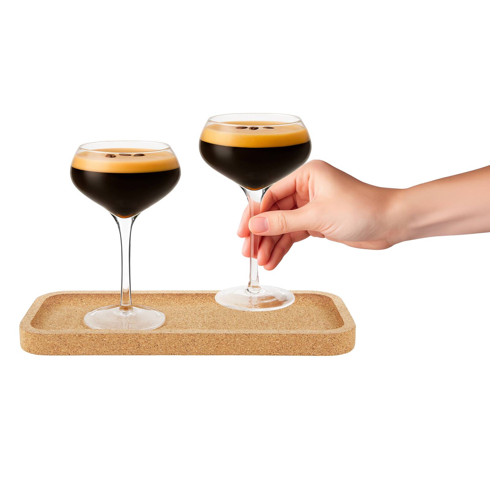 Alt View 1. Final Touch - Espresso Martini Set - 3 Pieces - 10 oz (300 ml) - Clear.