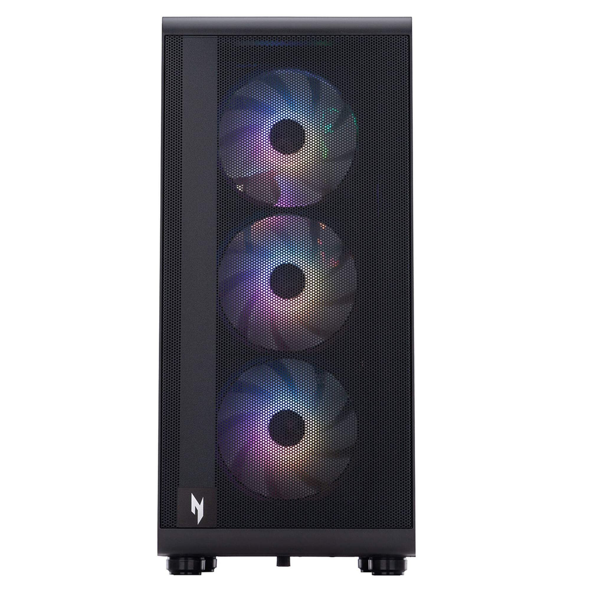 Alt View 5. Acer - Nitro 60 N60-651-UB24 Gaming Desktop - Intel Core Ultra 9 285 - 32GB DDR5 Memory - NVIDIA GeForce RTX 5080 - 2TB SSD - Black.