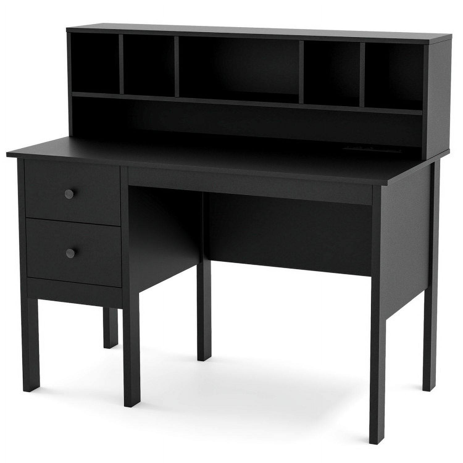 Kadyn - 48 Inch Computer Desk with Drawers Power Outlets- Home Office Desks, Gaming Computer Desks for Study,Working - Black